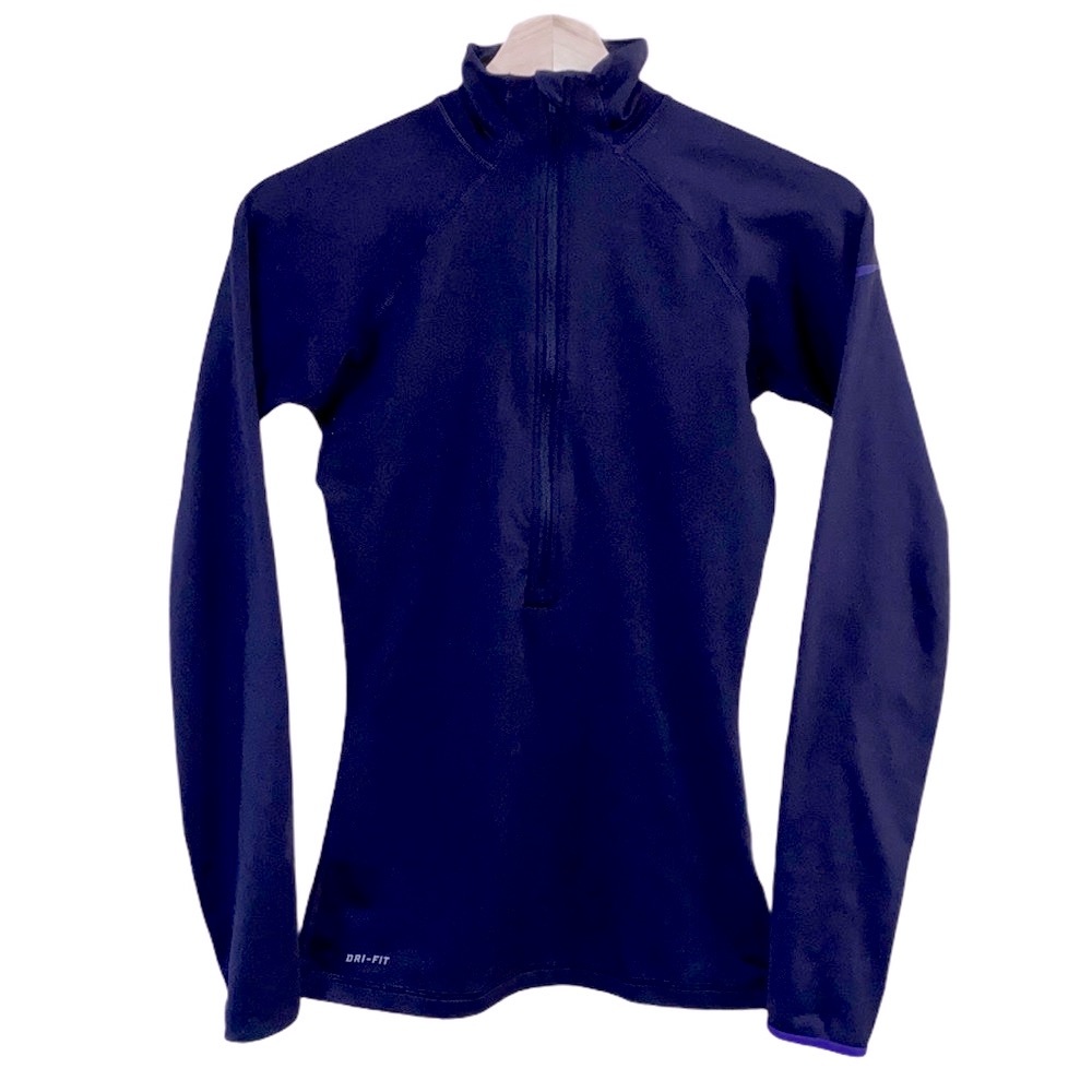 Women’s Nike Pro 1/2 Zip Pullover Dark Purple XS